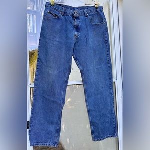 WRANGLER - Men's Denim Jeans PREMIUM Qual, RELAXED FIT 36x32 - Medium wash BLUE